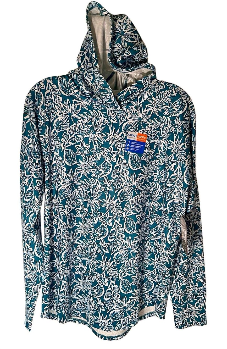 New With Tags American Outdoorsman Women's Pattern Print Sun Hoodie Sz Med